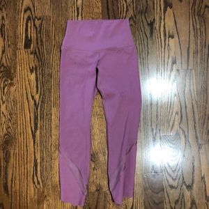 Lululemon size 4 cropped purple leggings